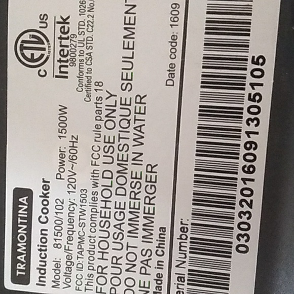 🔥 Cooktop, Hot Plate, Electric, Induction, TRAMONTINA "Top of the LINE" - Picture 5 of 16